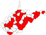 County distribution map.