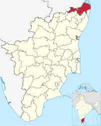 Distretto di Tiruvallur – Mappa