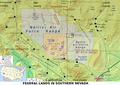 Image 8A map that details the federal land in southern Nevada, showing Nellis Air Force Base Complex and Nevada Test Site (from Nevada)