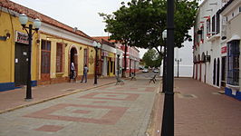 De straat Paseo Talavera in Coro