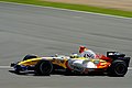 Fisichella driving the R27 at the British Grand Prix.