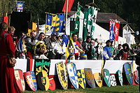 Coats of arms at a medieval reenactment