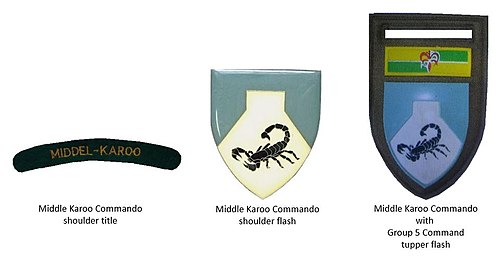 SADF era Middle Karoo Commando insignia