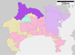 Location o Sagamihara in Kanagawa Prefectur