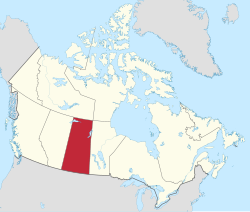 Map of Canada with Ontario highlighted in red