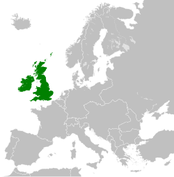 Map of the United Kingdom in 1914