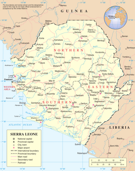 Kaart van Sierra Leone