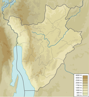 Map showing the location of Rusizi National Park