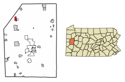 Location in Butler County, Pennsylvania