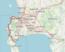 Cape Town M6 route map.svg
