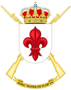 Escudo de la Primera Bandera de Infantería Paracaidista "Roger de Flor" (BIPAC-I/4) Regimiento de Infantería nº. 4 "Nápoles", de Paracaidistas