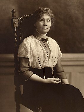 Emmeline Pankhurst, sufragette and one of the people behind the White Feather Movement in World War I.