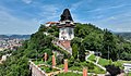 Uhrturm mit der Bürgerbastei im Vordergrund