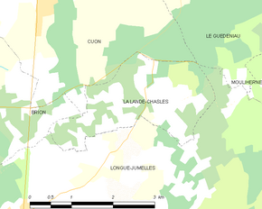 Poziția localității La Lande-Chasles