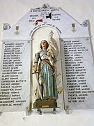 Monument du souvenir, à l'intérieur de l'église.