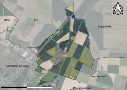 Carte orhophotogrammétrique de la commune.