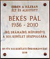 Békés Pál, Hegedűs Gyula utca 24.