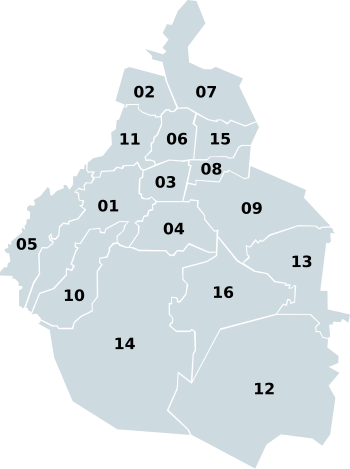 16 okrožij glavnega mesta