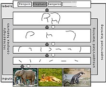 Representing images on multiple layers of abstraction in deep learning