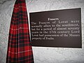 Clan Fraser of Lovat tartan in the Clan Munro exhibition at the Storehouse of Foulis