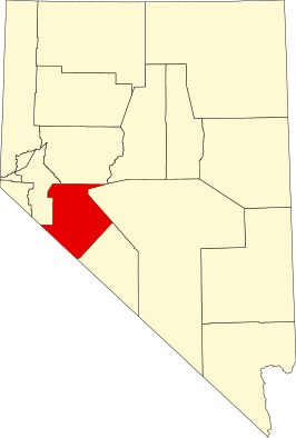 Locatie van Mineral County in Nevada