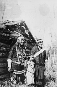 Chief medicine man Axel Pasey and family at Grand Portage Minnesota.