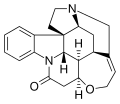 Skeletal formula of strychnine