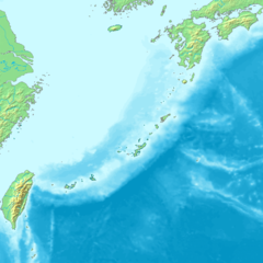 首里の位置（南西諸島内）