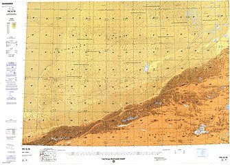 Map including Hotan Prefecture area (northeast) (DMA, 1990)[f]