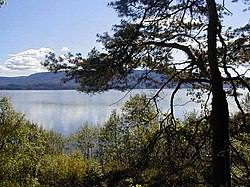 View of Tyrifjorden, a lake in southern Ringerike.