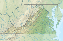 Map showing the location of The Caverns at Natural Bridge