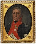 Major Vilhelm Ludvig von Qvillfelt i uniform m/1792 för en major vid Psilanderhielmska regementet.