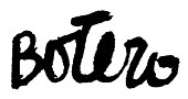 signature de Fernando Botero