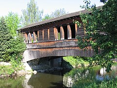 Houten brug in het centrum van Eriskirch (1828)