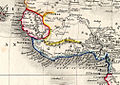 As Montanhas de Congue no mapa "África" do Atlas de Milner, 1850.