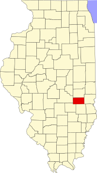 Округ Камберленд на мапі штату Іллінойс highlighting