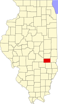 Map of Ilinois highlighting Cumberland County