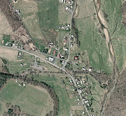 Aerial view of McDowell, Virginia