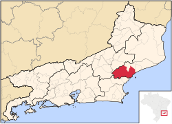 Localização de Macaé no Rio de Janeiro