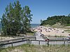 Sandy Island Beach State Park's main beach in July.