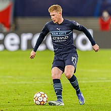 Imatge de Kevin De Bruyne jugant al Manchester City