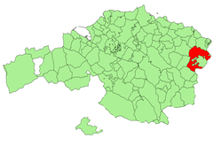 Location o Markina-Xemein in Bizkaia.
