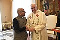 Fr. Cedric Prakash with Pope Francis in Vatican on 7 December 2019.