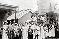 Image 79Train station in La Ceiba during the 1920s. The locomotives were one of the main means of transportation in Honduras during the 20th century. (from History of Honduras)