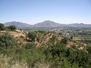 Las Cabras from the surrounding hills