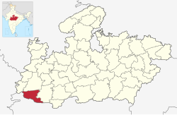 Vị trí của Huyện Barwani