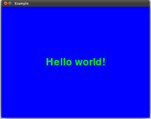 Description de l'image Pygame - Hello World.png.