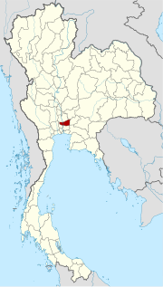 Karte von Thailand mit der Provinz Pathum Thani hervorgehoben