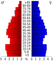 Bevolkingspiramide Cherokee County