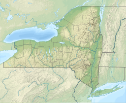 Location of Dryden Lake in New York, USA.